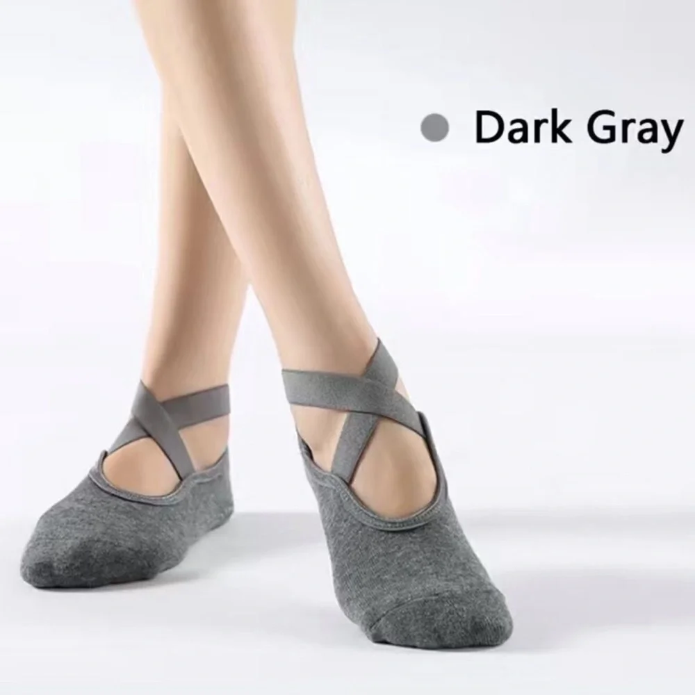 YOGA SOCKS WITH NON SLIP GRIPS COTTON PILATES SOCKS NON SKID PURE BARRE SOCKS
